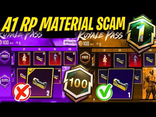 A1 Royal Pass Free Mini Material *Removed* ? ||  1 To 100 Rp Rewards Final Look Is Here.