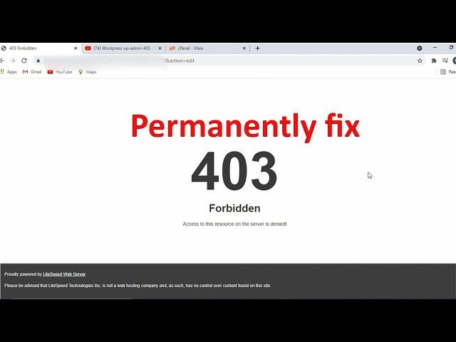 How to fix 403 FORBIDDEN ERROR on your WordPress Website Permanently