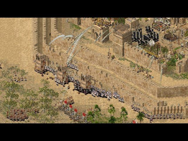 Stronghold Crusader Multiplayer - 2vs2 Epic Siege w/ Subscribers | Deathmatch [1080p/HD]