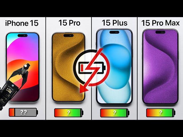 iPhone 15 vs. 15 Plus vs. 15 Pro vs. 15 Pro Max Battery Test