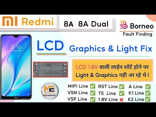 Redmi 8a LCD Graphics Solution | Redmi 8a LCD Light Solution