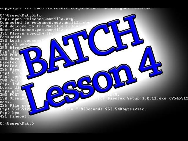 Batch Programing: Lesson 4 (How to Copy,Move and Rename files + MORE)