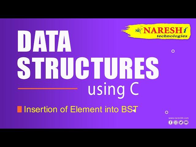 Insertion of Element into BST - Binary Search Tree | Data Structures using C