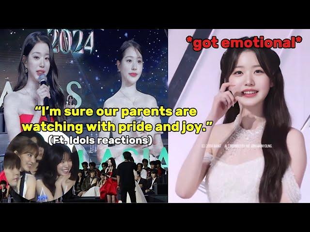 WONYOUNG looks so proud at her older sister JANG DAAH for winning an award (ft. Idols reactions)