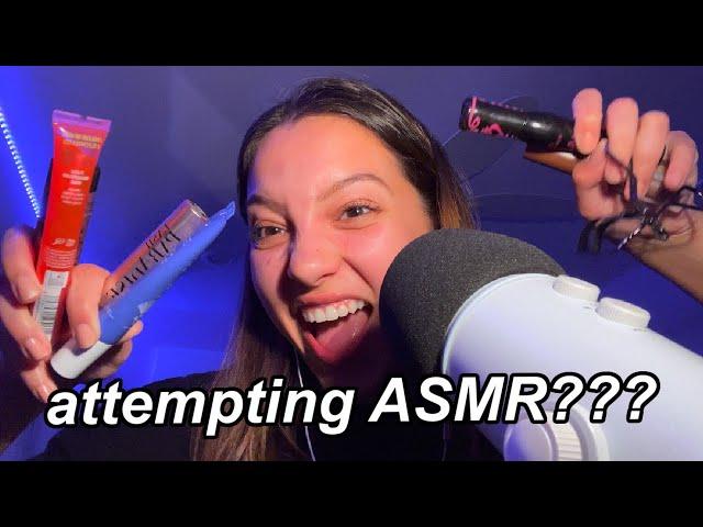 ATTEMPTING ASMR *doing my makeup routine on you*