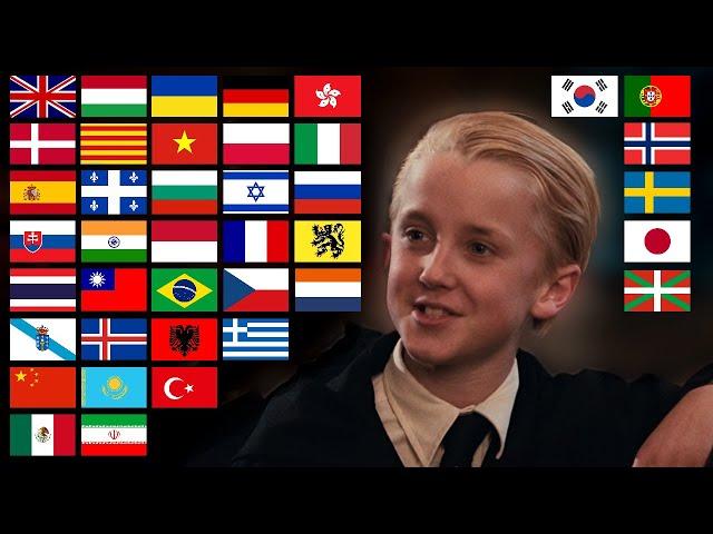 "I'M MALFOY, DRACO MALFOY" in different languages