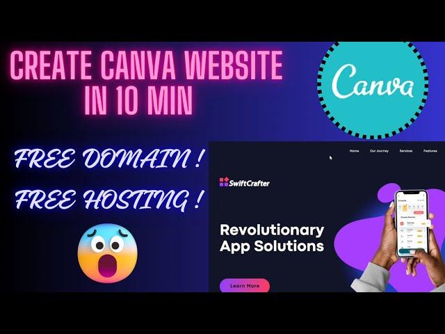 Create CANVA  website free of cost in 10 min