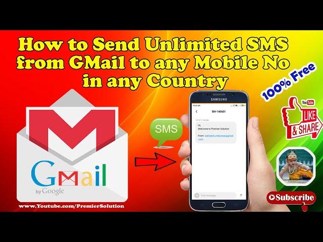 How to send unlimited SMS from Gmail to any Mobile Number in any country 100% Free | Email to SMS