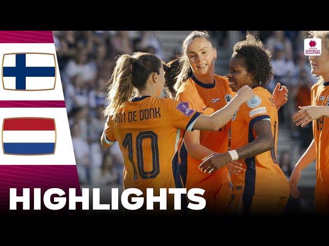 Netherlands vs Finland | Highlights | Women's Euro Qualifiers 04-06-2024