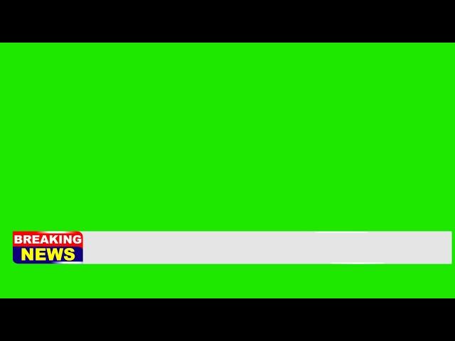 Breaking News Lower Third Green Screen