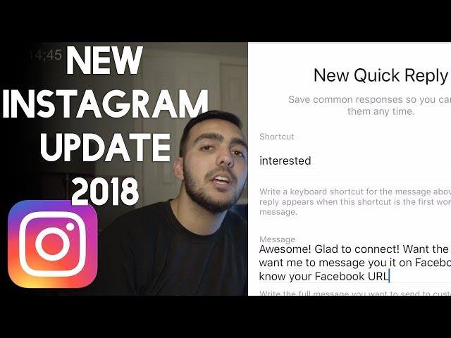 How To Use QUICK REPLY on Instagram - NEW INSTAGRAM UPDATE DM Feature 2018 | Make It Quick Monday