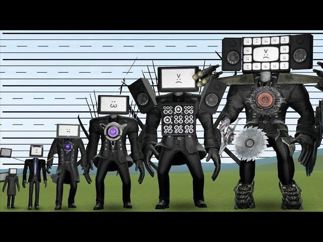 ALL NEW TV MAN BOSSES SIZE COMPARISON! In Garrys Mod!