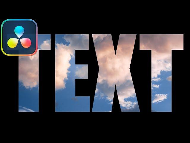 How to add VIDEO inside TEXT | Davinci Resolve Tutorial