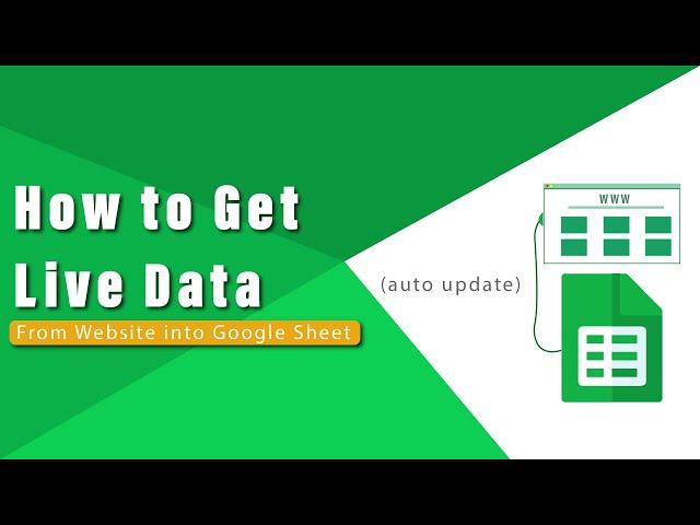How to Import Live Data form any Website to Google Sheet 2021
