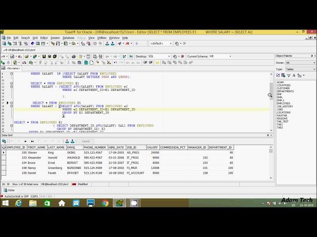 Subquery vs Correlated Subquery in Oracle Database
