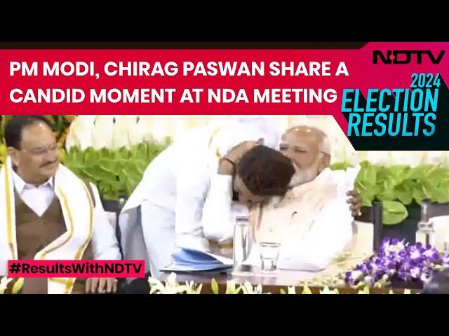 PM Modi News | PM Modi, Chirag Paswan Share A Candid Moment At NDA Meeting