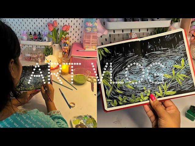 COZY ART VLOG using HIMI GOUACHE  RELAXING ART SESSION