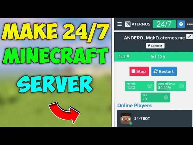 Make 24/7 Minecraft Server In Aternos || How To Make Always Online Java+Pe Server || No Clickbait