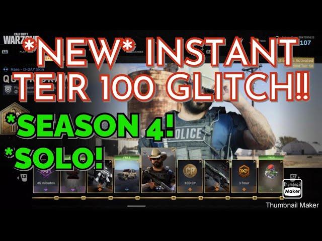 WARZONE *NEW* INSTANT TEIR 100 GLITCH!!! GAME BREAKING!! SEASON 4