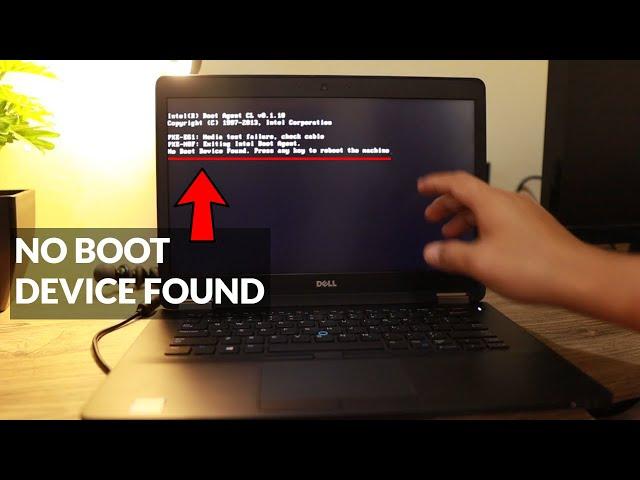 How to fix "No boot device found. Press any key to reboot the machine."