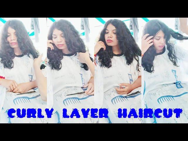 Curly Haircut | curly hair layer cutting | Curly haircut tutorial for cutting layers in curly hair