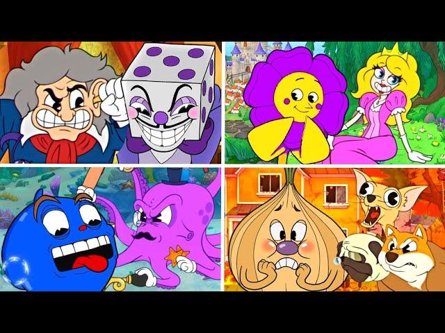 All Enchanted Portals & Cuphead Bosses In Co-op Fights