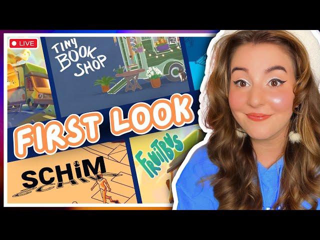 TRYING NEW Cozy Game FREE DEMOS  | Tiny Book Shop, SCHiM, Fruitbus