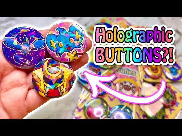 Making HOLOGRAPHIC Buttons & NEW Button packs!