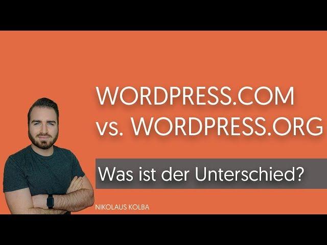 Unterschied WordPress.com vs. WordPress .org? - Erklärung