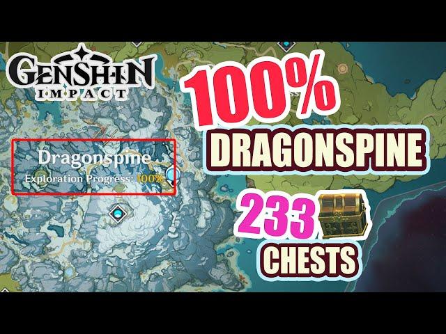 How to: Dragonspine 100% Exploration ⭐  ALL CHESTS GUIDE 【 Genshin Impact 】