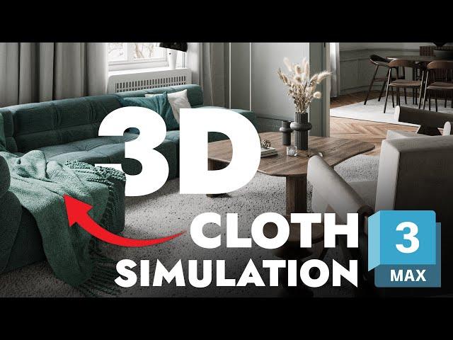 Cloth Simulation in 3ds Max | Pillow Curtain Throw