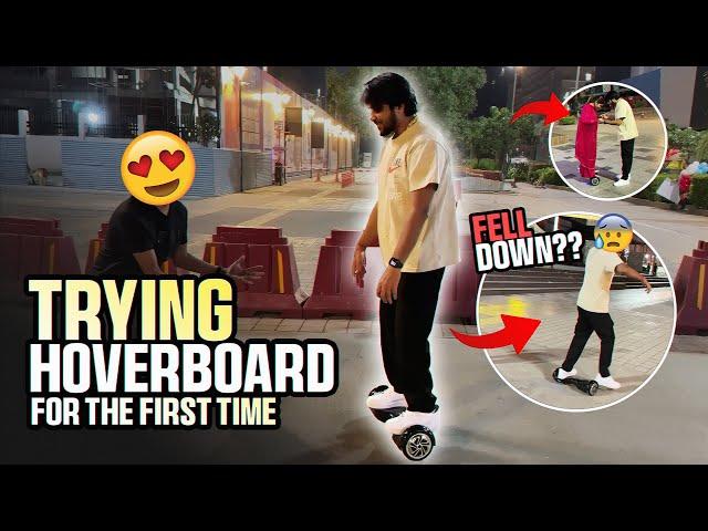 Trying Hoverboard First Time Girte Girte Bacha 