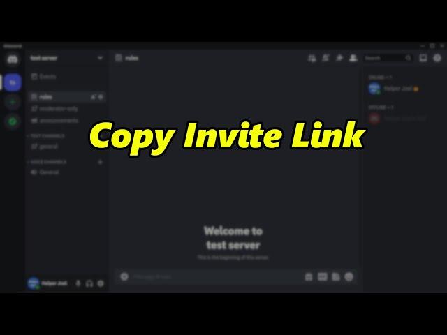 How To Copy Discord Server Invite Link