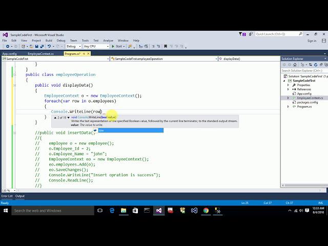 Entity Framework Code First approach in .NET || Displaying the table data using code | 3