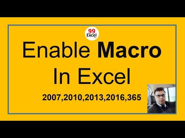 How to enable macros settings in excel