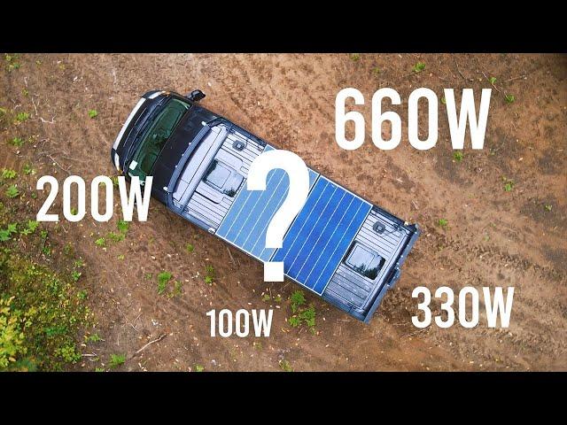 What Is The PERFECT Amount Of Solar For Van Life?