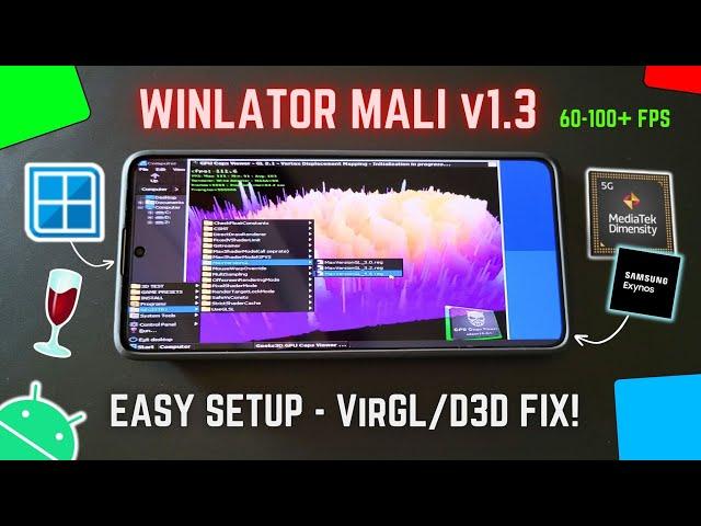 New WINLATOR Mali v1.3 On Any Android Phone - Full Setup & Graphics Test!