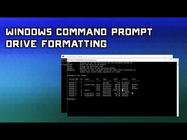 How to Format Hard Drives with Windows Command Prompt & Disk Part