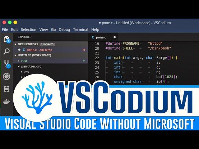 VSCodium -- Visual Studio Code without the Microsoft