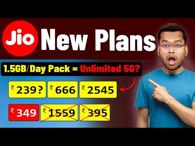 Jio New Plans 2024 after Price Hike & Unlimited 5G Data on 1.5 GB/Day? Jio New Recharge Plan 2024