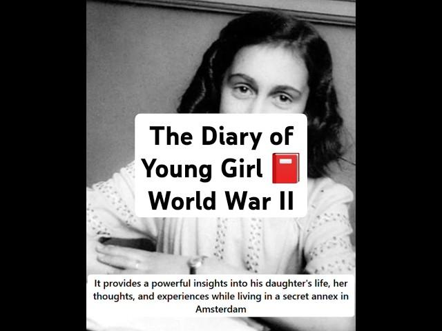 Anne Frank | World War 2 | The Diary of Young Girl | Otto Frank | #hitler #worldwar2 #historyfacts