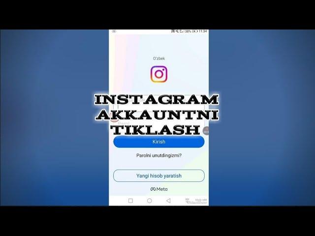 Instagram akkauntni tiklash//2024