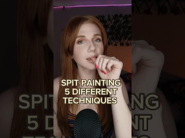 Spit painting using different techniques  #spitpainting #mouthsounds #asmr