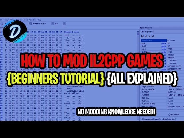 How To Mod Il2CPP library Games{Beginners Tutorial}{All Explained}