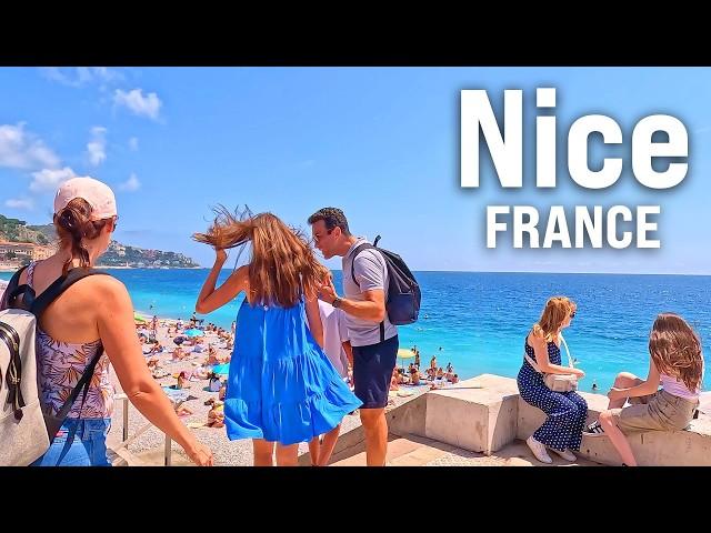 NICE, France 4K Walking Tour - BEACH WALK & more | Captions & Immersive Sound [4K Ultra HD/60fps]