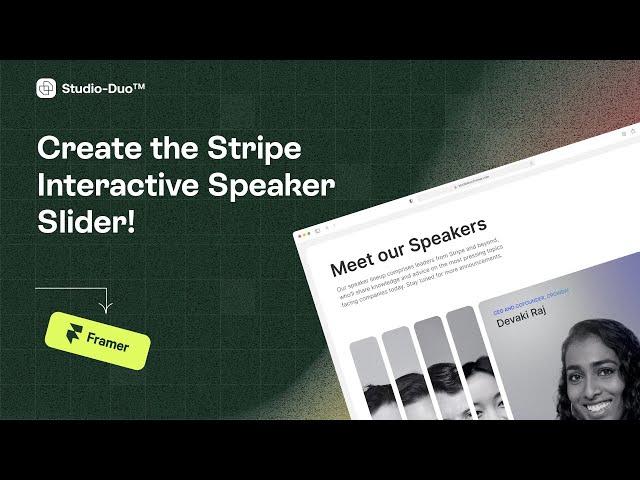 Learn to Design with Framer: Create the Stripe Speaker Interactive Slider!