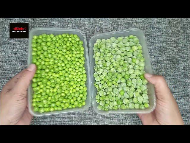 MATAR FREEZE KRNE KA TARIKA || HOW TO FREEZE GREEN PEAS || By Naz's Kitchen