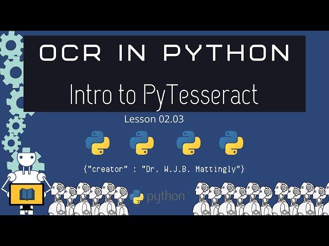 Introduction to PyTesseract (OCR in Python Tutorials 02.03)