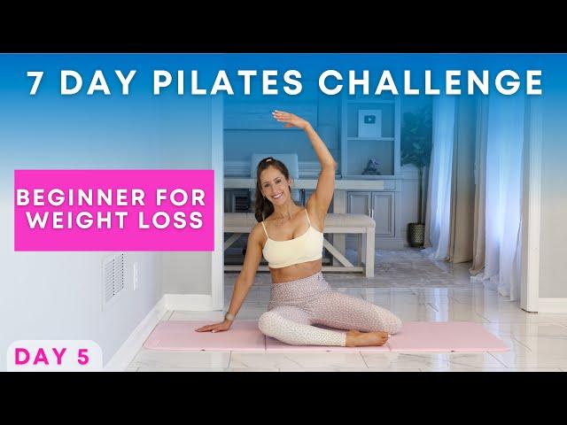 7 Day Beginner Pilates Challenge for Weight Loss | DAY 5 | Full Body Workout