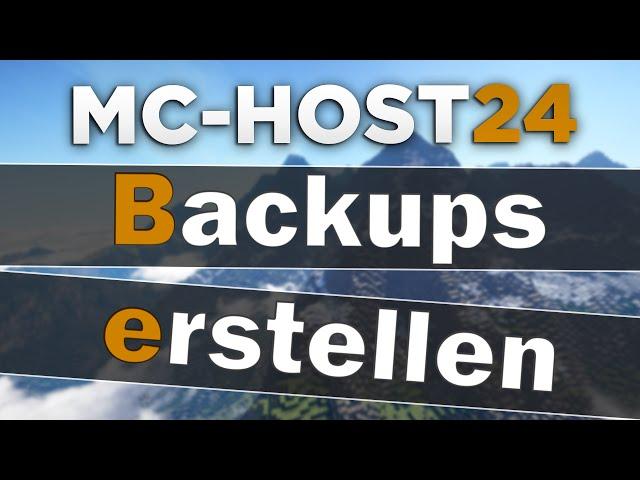 MC-Host24: Backups von Server & Welt erstellen | Tipps & Tricks